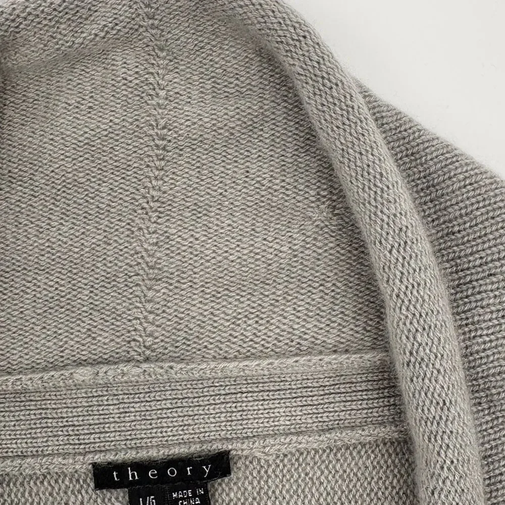 Theory | women’s cinched sleeves cashmere Gray cardigan Sweater